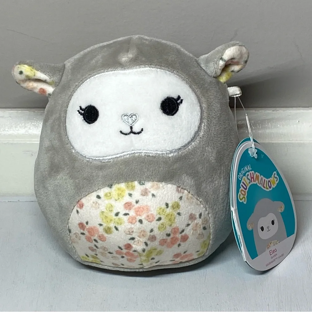 Squishmallows Elea The Floral Lamb 5" Mini Plush KellyToy Claire’s Exclusive NWT - Picture 13 of 13